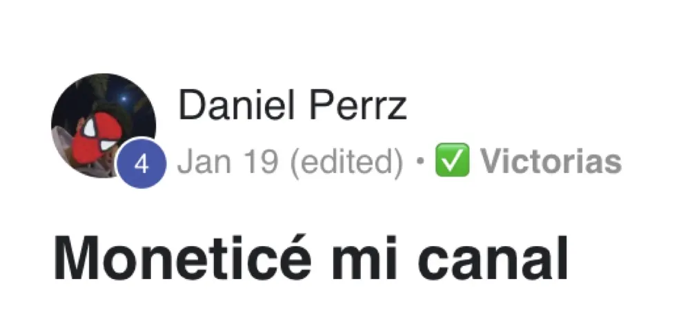 Daniel en Victorias de Skool: «Moneticé mi canal»